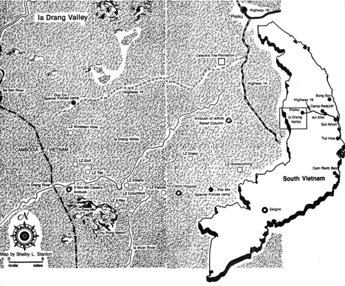 Ia Drang Valley Vicinity Map